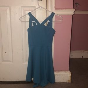 Beautiful blue mini dress from tashi rose boutique